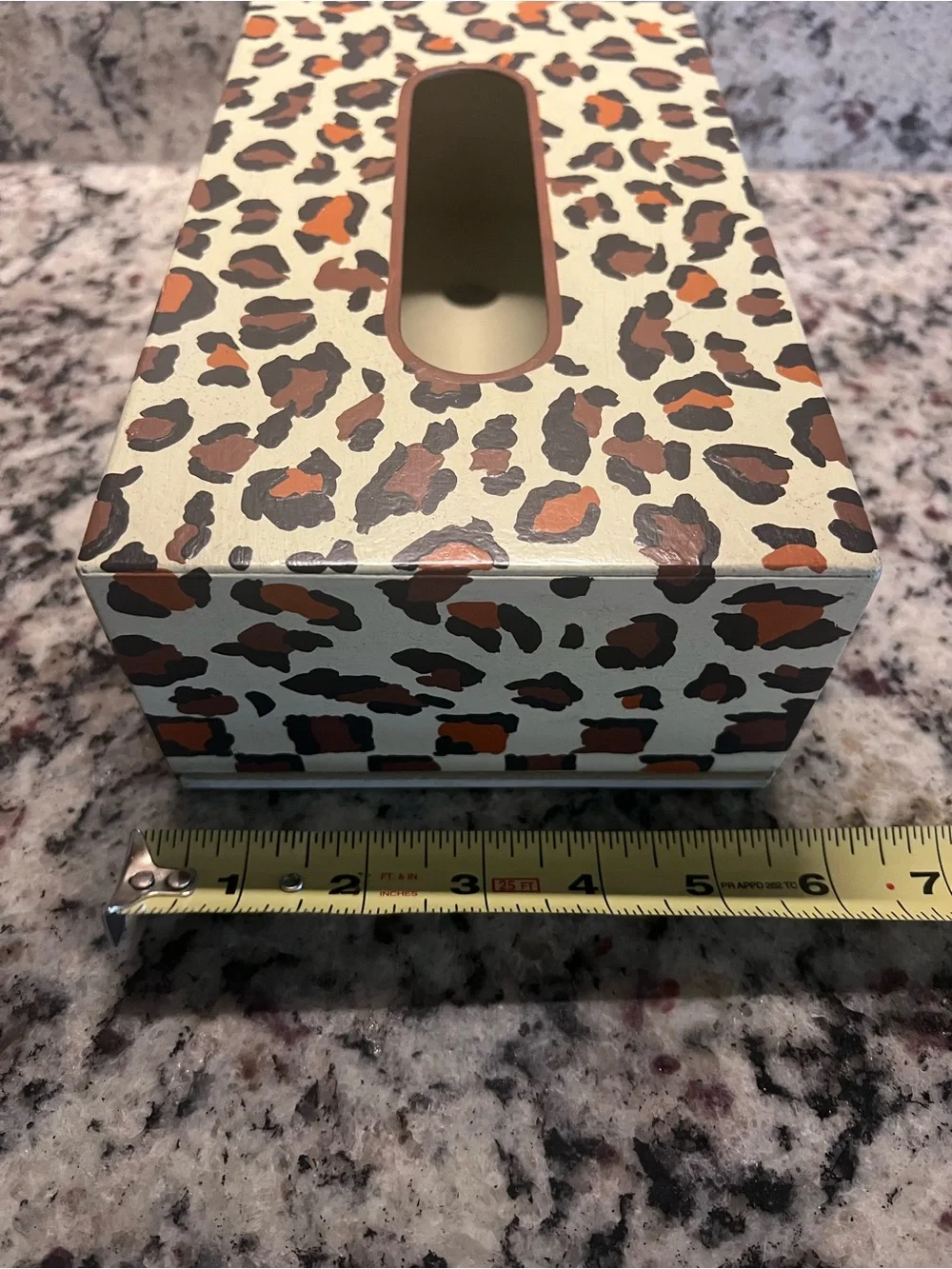 Mackenzie-Childs SERENGETI Standard Tissue Box Holder - Leopard Print. EUC.